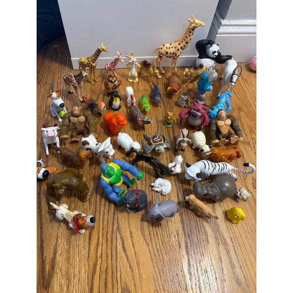 Lot Of 50+ Assorted Animal Figurines & Characters Plastic Toys - Picture 2 of 3